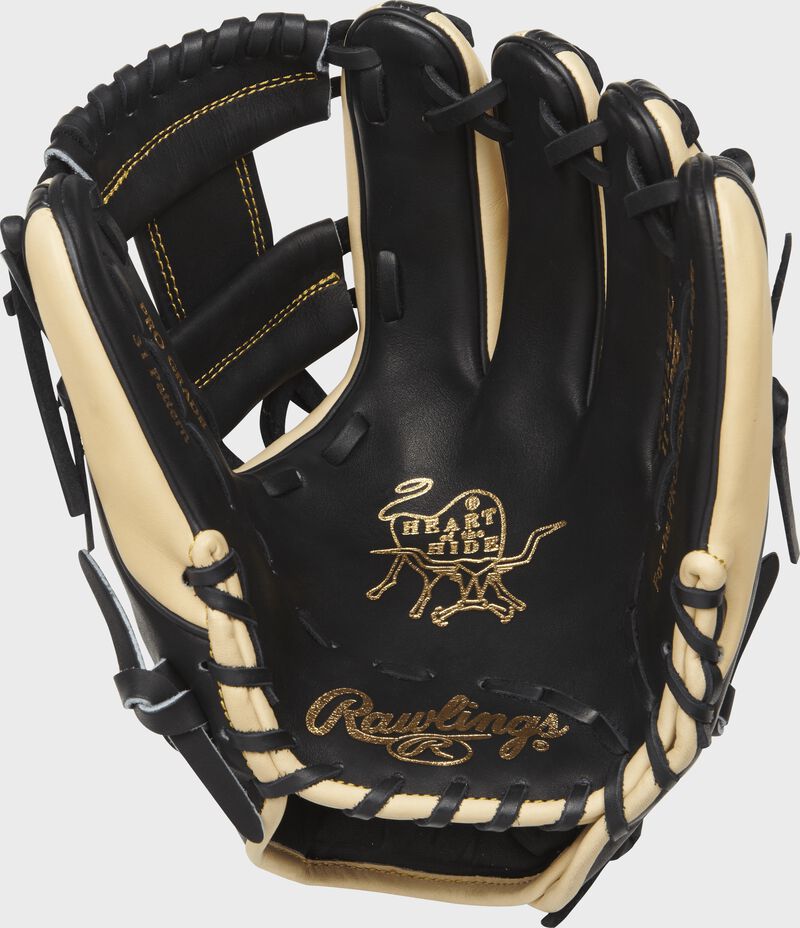 PRO312-2BC Heart of the Hide 11.25-inch glove with a black palm and black laces