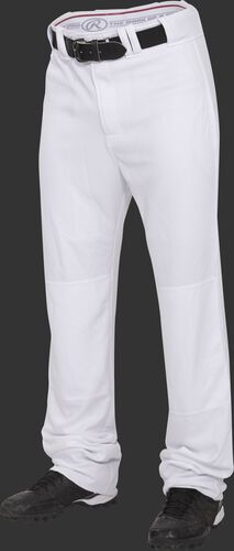 Front of Rawlings White Adult Premium Straight Pant - SKU #BPU150-BG-88