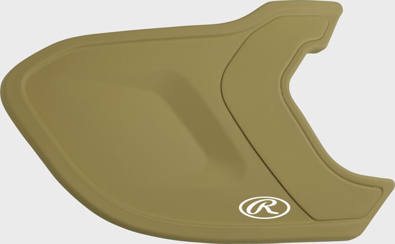 A matte Vegas gold MEXT Mach EXT batting helmet extension