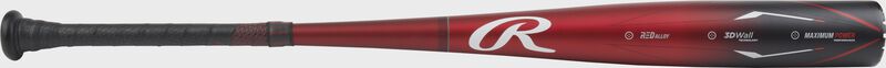 A red/black -3 Rawlings 5150 BBCOR bat with a white "R" logo - SKU: RBB353