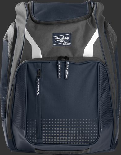 A navy Legion backpack with a navy Rawlings patch on the front - SKU: LEGION-N