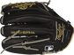 Pinky back view of black, gold, and gray 2021 Pro Preferred 12.75-inch outfield glove | Mike Trout Pattern image number null