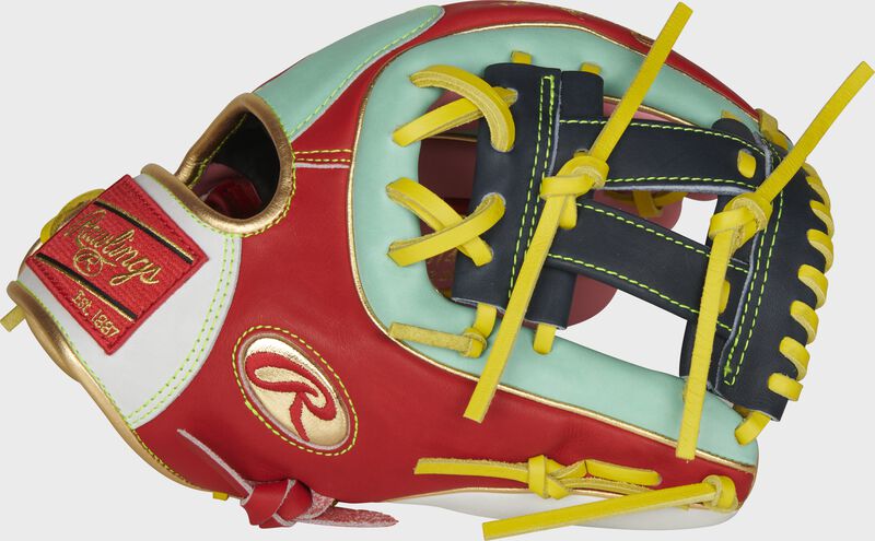 Thumb of a Gameday 57 Series Kolten Wong Heart of the Hide glove with a navy V-web - SKU: PRO314-7KW loading=
