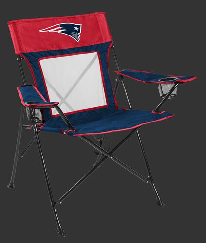 Front of Rawlings Red and Navy NFL New England Patriots Game Changer Chair With Team Logo SKU #00651076111