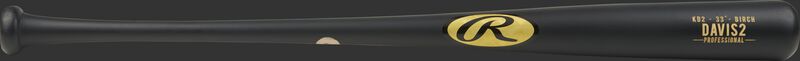 KD2PL Khris Davis Birch wood bat with a black barrel and black handle