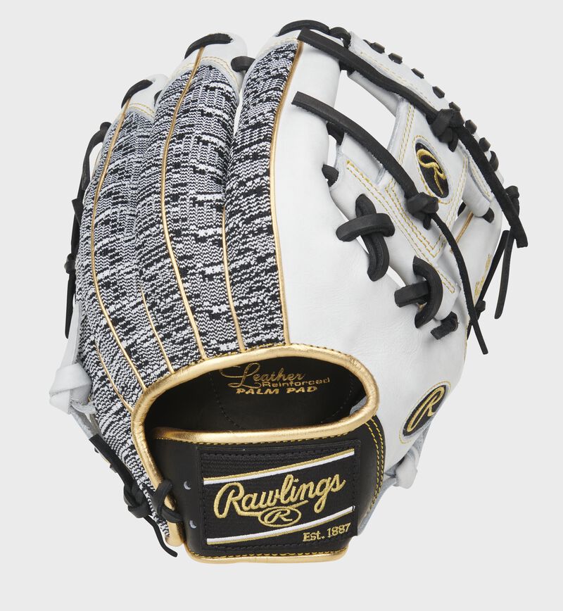 Back of a limited edition HOH I-web glove with a zebra knit back - SKU: PRO204-2WBZ
