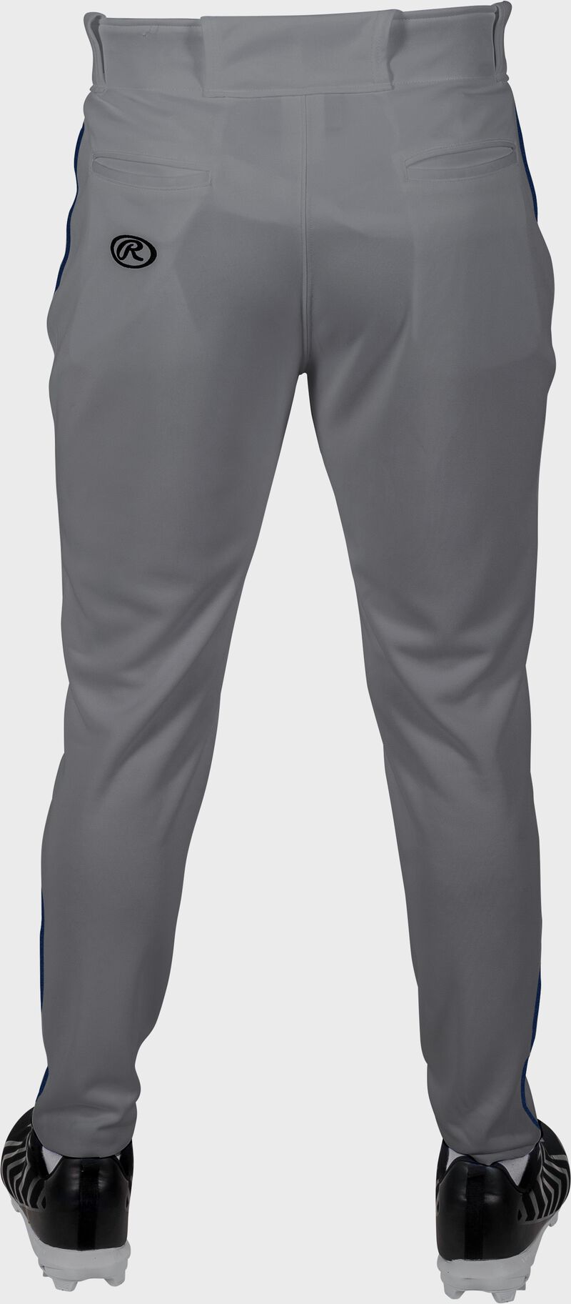 Rawlings 150 Jogger Fit Piped Baseball Pants, Adult M, Blue Gray/Navy
