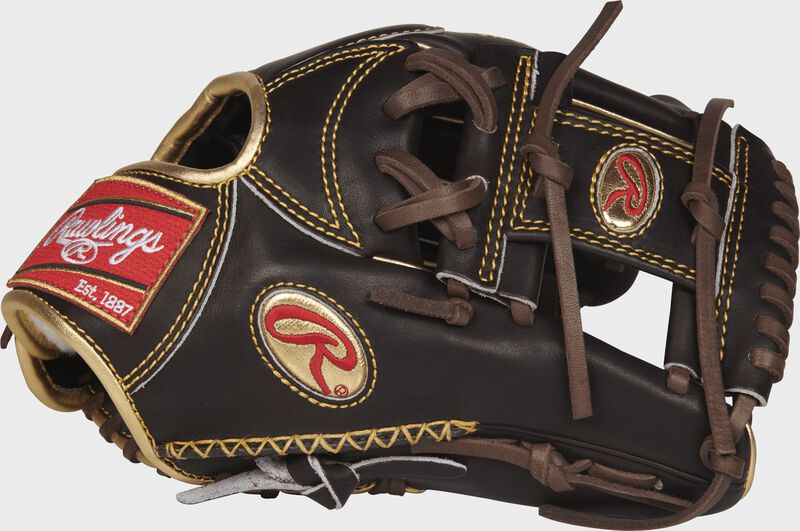 RGGNP5-2MO Gold Glove 11.75-inch mocha infield with a mocha I web and gold Oval R logo