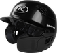 Front left-side view of Black R16 Reverse Clear Coat Batting Helmet | Junior & Senior - SKU: RSGR6R00 image number null