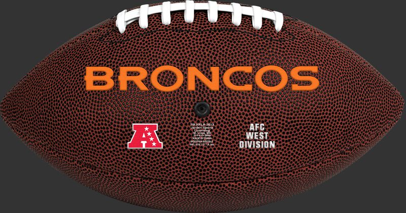 NFL Denver Broncos Football With Team Name in Orange SKU #07081066811