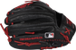Croc embossed back of a black HOH ColorSync 6.0 infield/pitcher's glove with the MLB logo on the pinky - SKU: PRO205-30BCS image number null