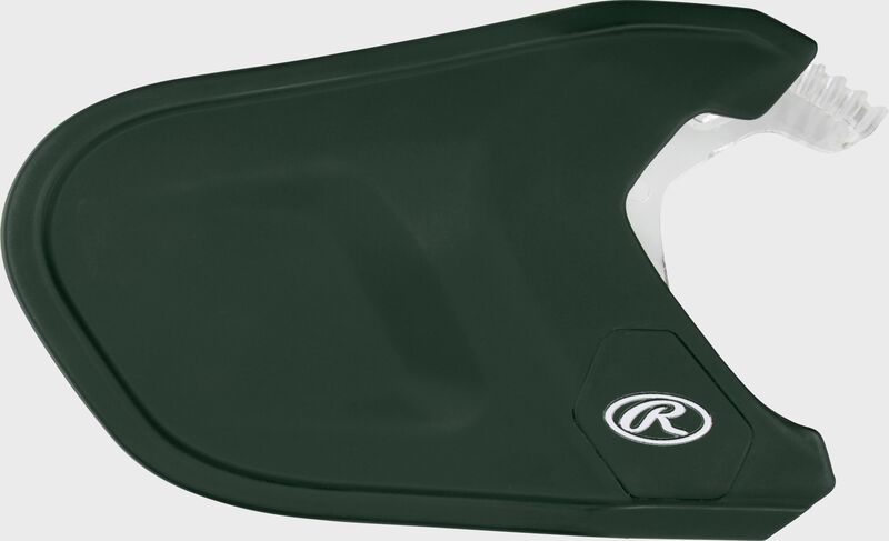 A dark green Mach Adjust EXT batting helmet extension - SKU: ADJEXT-DG7