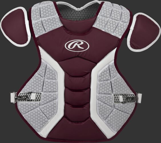 A maroon/grey CPPRO Pro Preferred adult chest protector
