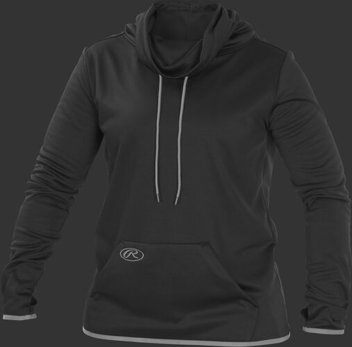Black WPFF Women's funnel neck fleece pullover