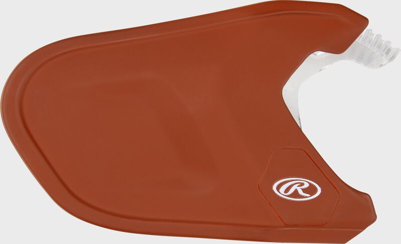 A burnt orange Mach Adjust EXT batting helmet extension - SKU: ADJEXT-BO7