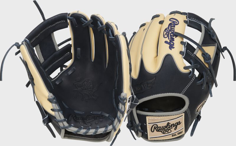 2 images showing the palm and back of a ColorSync 8.0 Heart of the Hide 11.5" Speed Shell infield glove - SKU: PRO204W-2XNSS