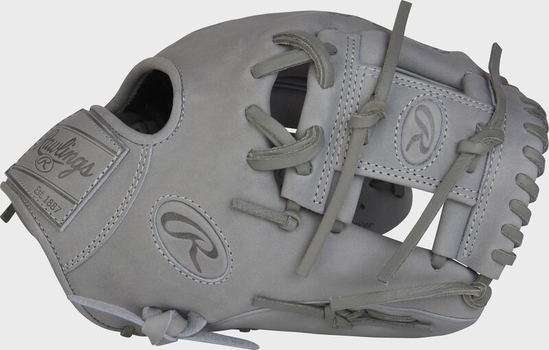 Thumb of a Gray Heart of the Hide Gray element glove with a Gray I web - SKU: PRO204-2G