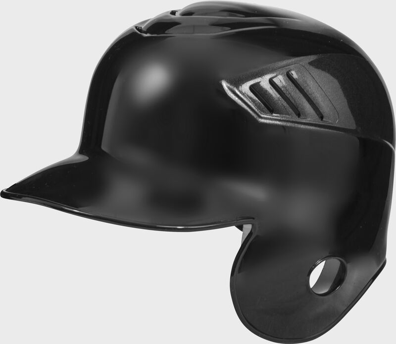 A black CFSEL Coolflo single flap batting helmet for right handed batters