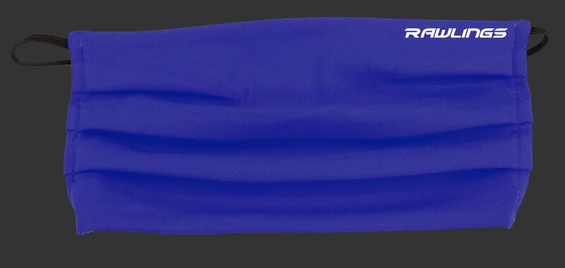 A blue Rawlings Performance Wear ear loop sports mask - SKU: RMSKE-BLU