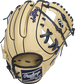 Back of a camel Heart of the Hide R2G ContoUR fit I-web glove with a navy Rawlings patch - SKU: PROR234U-2C image number null