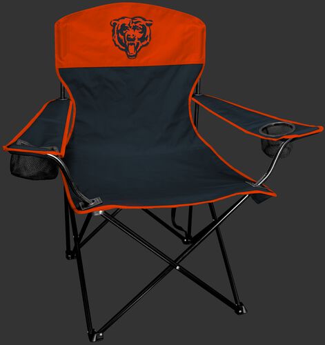 Front of Rawlings Navy and Orange NFL Chicago Bears Lineman Chair With Team Logo SKU #31021062111