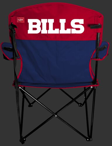Back of Rawlings Red and Blue NFL Buffalo Bills Lineman Chair With Team Name SKU #31021061111