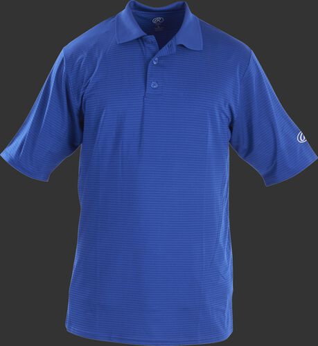 Front of Rawlings Adult Royal Short Sleeve Polo Shirt - SKU #GGPOLO