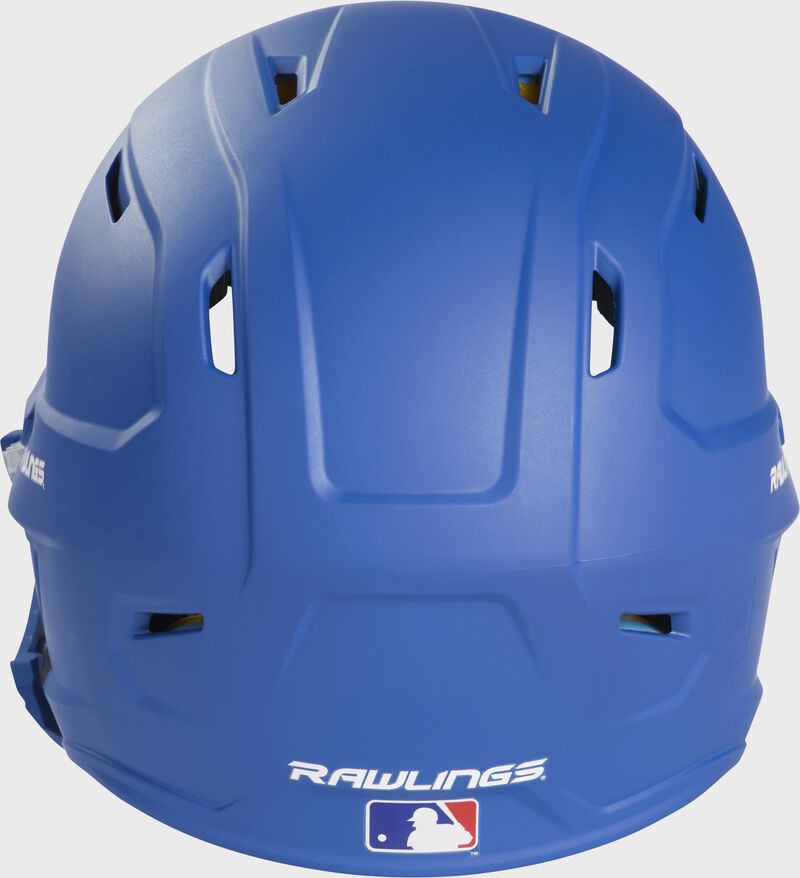 Back-side view of Royal Rawlings Mach Carbon Batting Helmet - SKU: MAAR