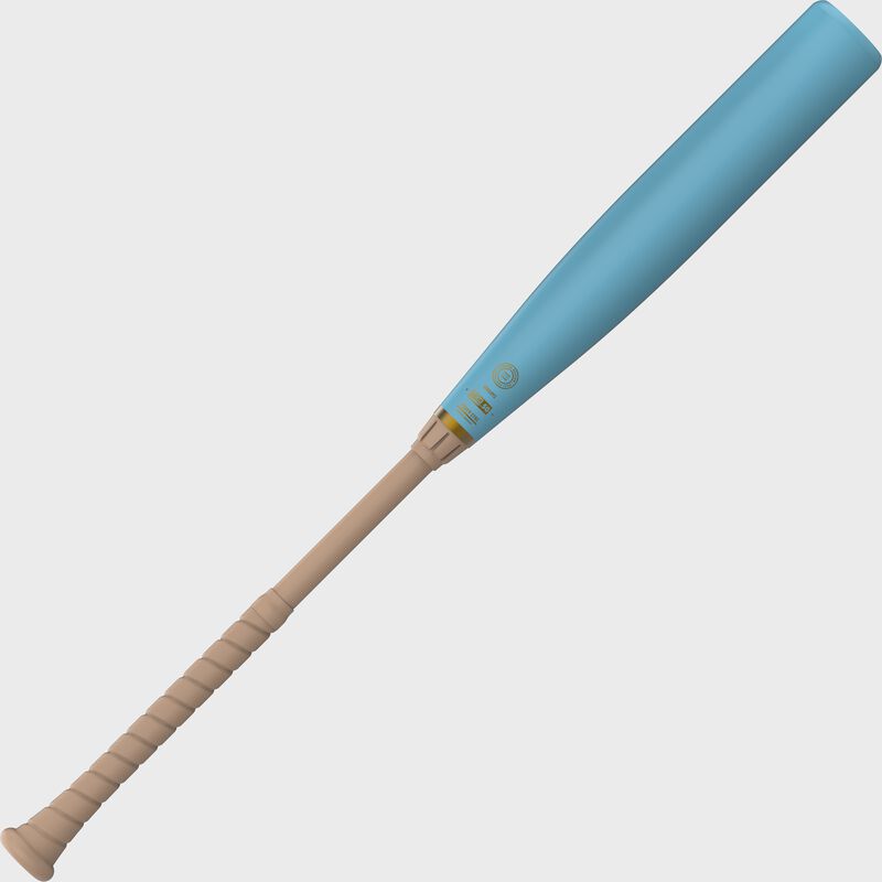 Alternate image of a Columbia blue/tan Rawlings Icon Pro Preferred BBCOR baseball bat