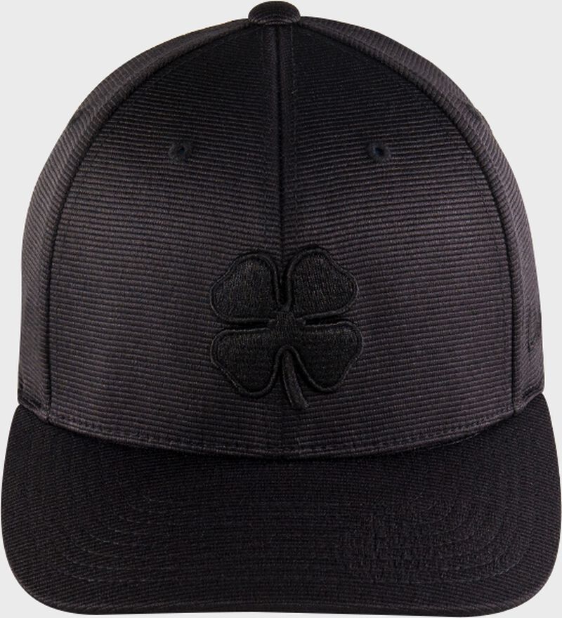 Front view of Rawlings Black Clover Blackout Fitted Hat - SKU: BC0BO00071