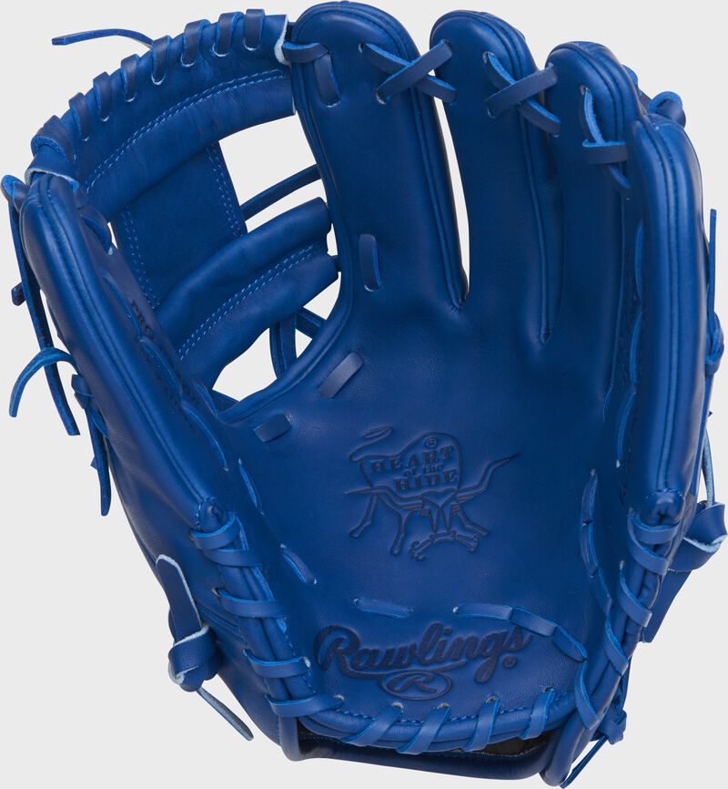 Palm of a Royal Rawlings Heart of the Hide glove with Royal laces - SKU: PRO204-2R
