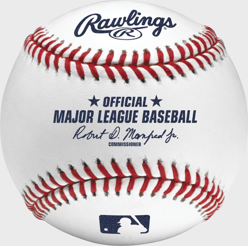A ROMLB Official MLB baseball with the commissioner's signature and MLB logo