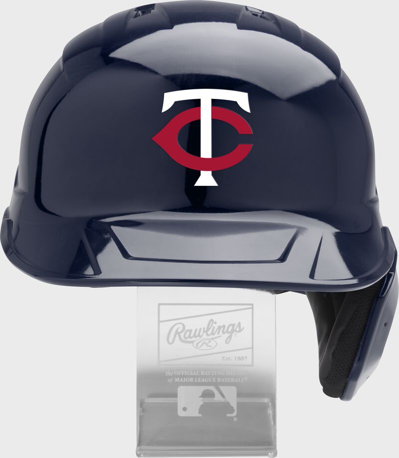 Front of a Minnesota Twins replica helmet - SKU: MLBMR-MIN