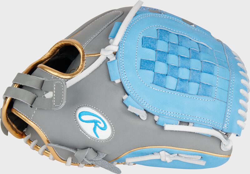 Liberty Advanced Color Series 12 in Fastpitch Glove, Gray/Columbia Blue, Right