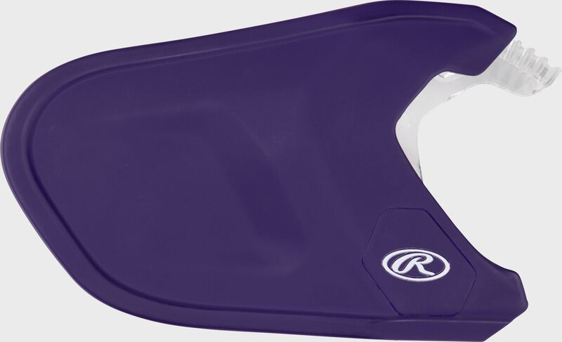 A purple Mach Adjust EXT batting helmet extension - SKU: ADJEXT-PU7