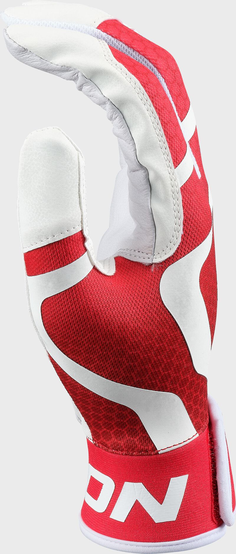 EASTON YOUTH MAV GT BASEBALL BATTING GLOVES - WHITE/RED - LARGE