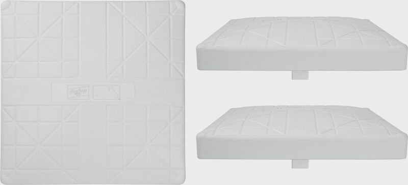 A set of 3 Rawlings pro bases with 4" stanchions - SKU: RPB