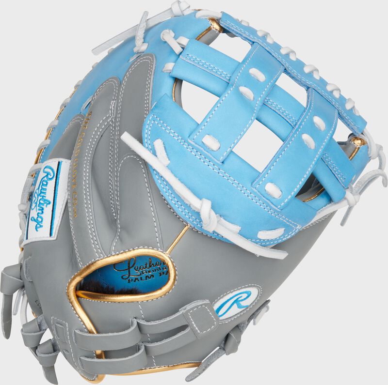 Liberty Advanced Color Series 34 in Catcher's Mitt, Gray/Columbia Blue, Right
