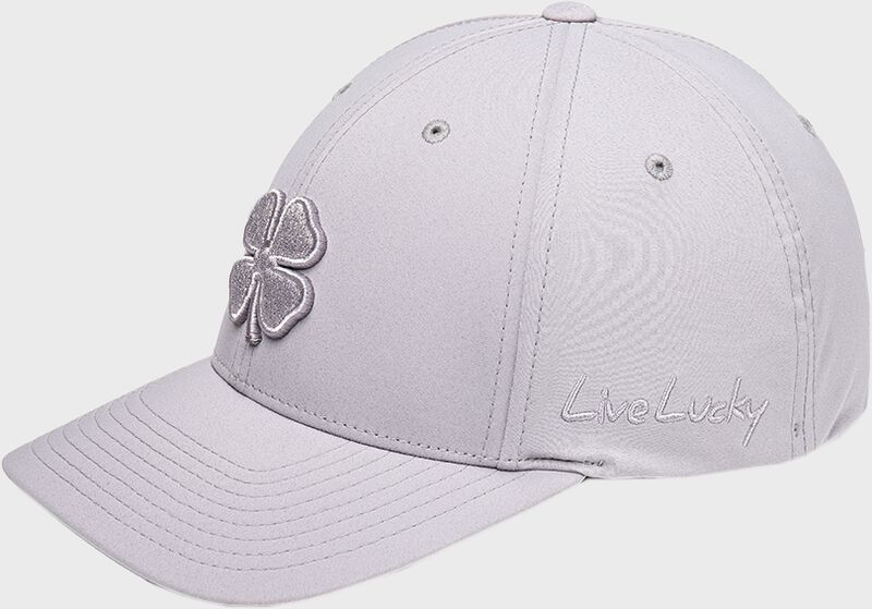 Left-side view of Rawlings Black Clover Platinum Hat - SKU: BCR1P0071
