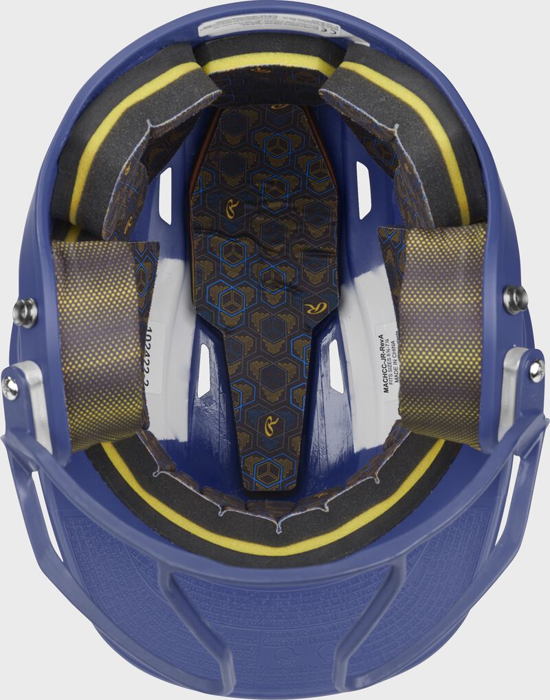 Rawlings Mach Hi-Viz Fastpitch Batting Helmet, Royal, Senior