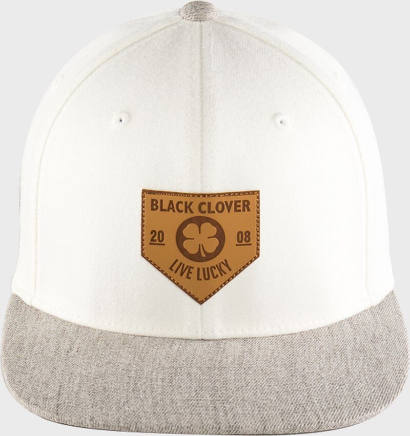 Rawlings Black Clover Leather Patch Flat Bill Hat