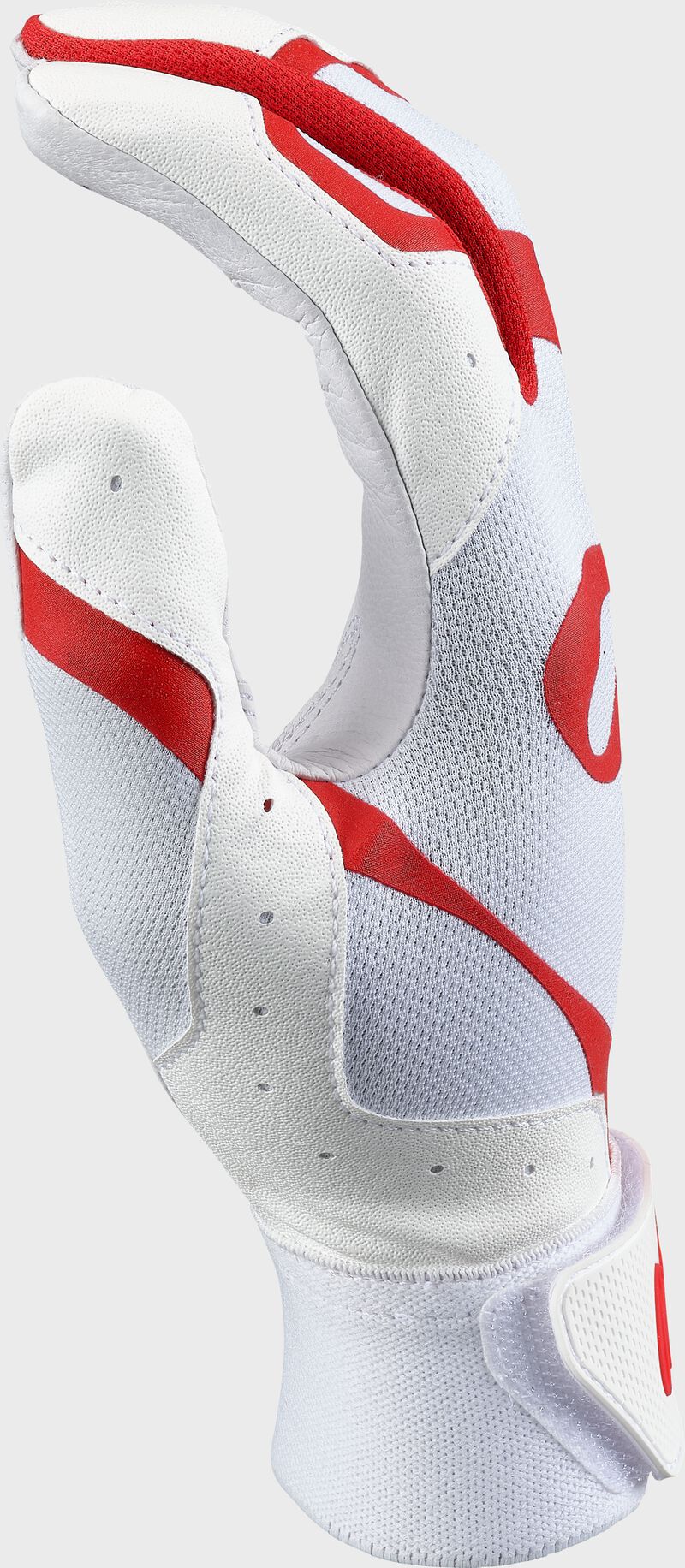 Thumb of a white/scarlet 5150 II batting glove - SKU: 5150IIBG-WHSC