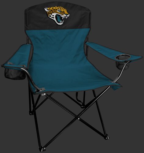 Front of Rawlings Teal and Black NFL Jacksonville Jaguars Lineman Chair With Team Logo SKU #31021091111