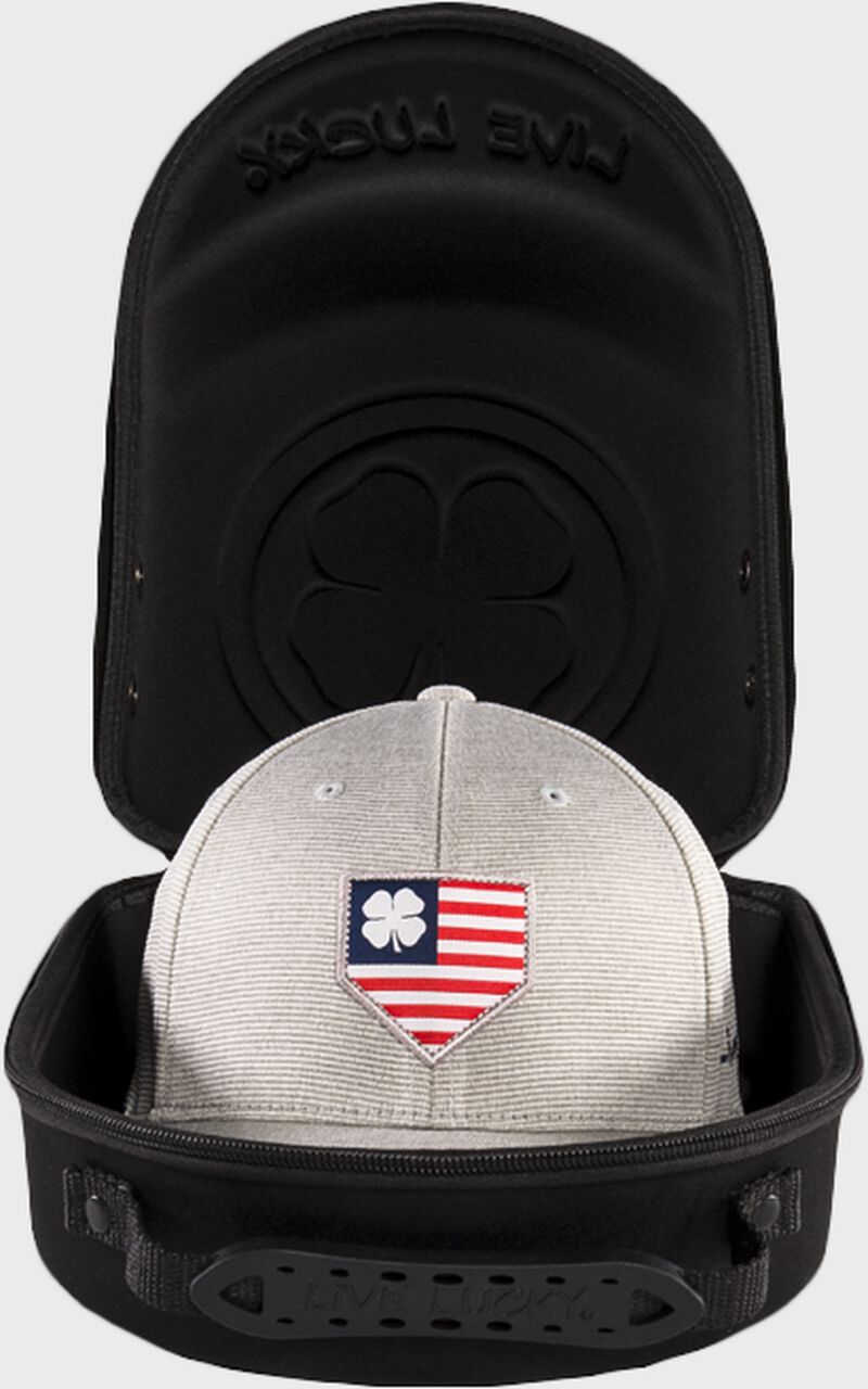 Inside of Rawlings Black Clover Red Patch Hat Caddie, Special Edition - SKU: RBCCADP loading=