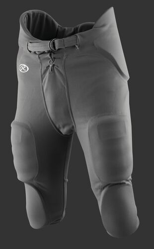 Front of Rawlings Gray Adult Integrated Football Pant - SKU #F3500P