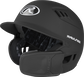Front left-side view of Black R16 Reverse Matte Batting Helmet | Junior & Senior - SKU: R6R07 image number null