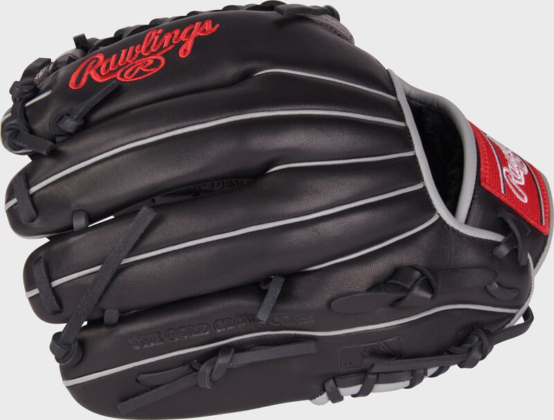 Black back of a Foundation Series youth 12" glove - SKU: RSGRF206-4B