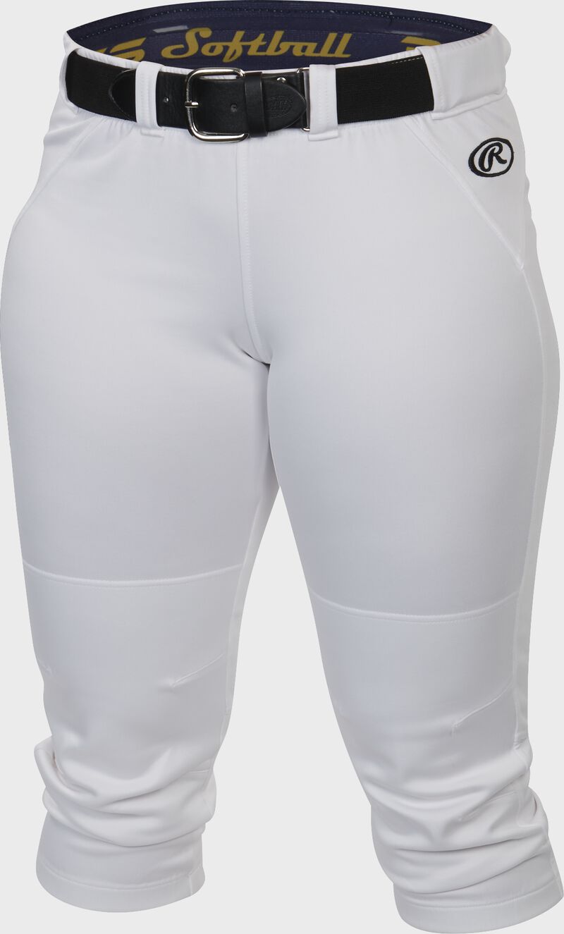 Front of Rawlings White Women's Yoga Style Softball Pant - SKU #WYP