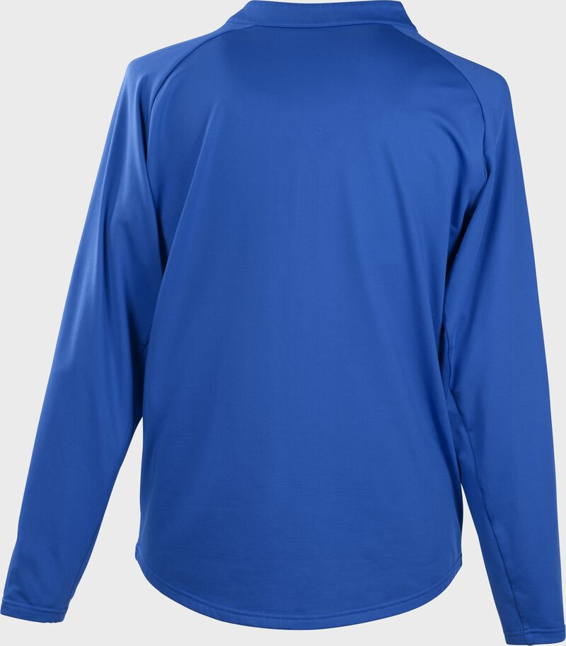 Back of a royal Colorsync half zip pullover - SKU: CSTECH-R
