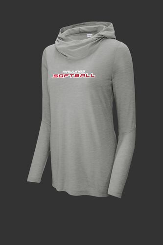 A gray Rawlings softball lightweight performance hoodie - SKU: RSGLWH-G